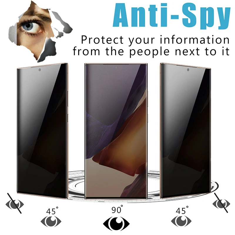 Антишпионское Защитное стекло для экрана Samsung Galaxy Note 20 Ultra 5G HD закаленное