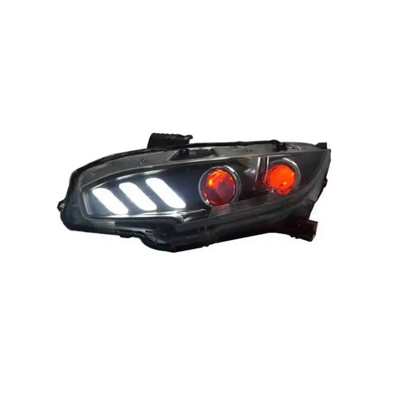 Дневные ходовые автомобильные боковые поворотники Cob Led Drl фары передние противотуманные задние Автомобильные фары в сборе 16 17 для Honda Civic
