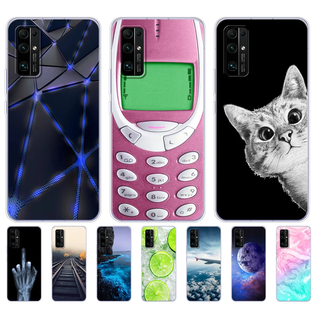 Чехол для HONOR 30 футляр Мягкая силиконовая задняя крышка из ТПУ Huawei Honor Pro + чехол