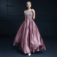 hjzy 95evening dress long pink burgundy bean paste party prom graduation toast dresses wholesale cheap formal evening dress
