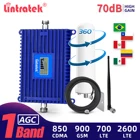 Усилитель сигнала Lintratek LTE B28 700 4G, 2G, 3G, CDMA, B5, 850, GSM 900, ретранслятор 2600 МГц, B7, антенна сотовой связи, полный комплект