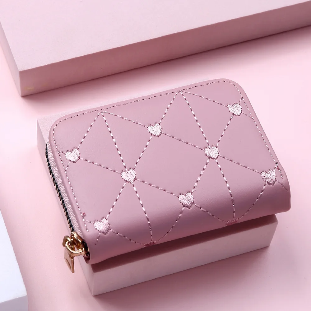 

Hear-shape PU Leather RFID Blocking Anti Theft Wallet Women Short Big Travel Passport Card Purse Lady Mini Organ Bag EB11062