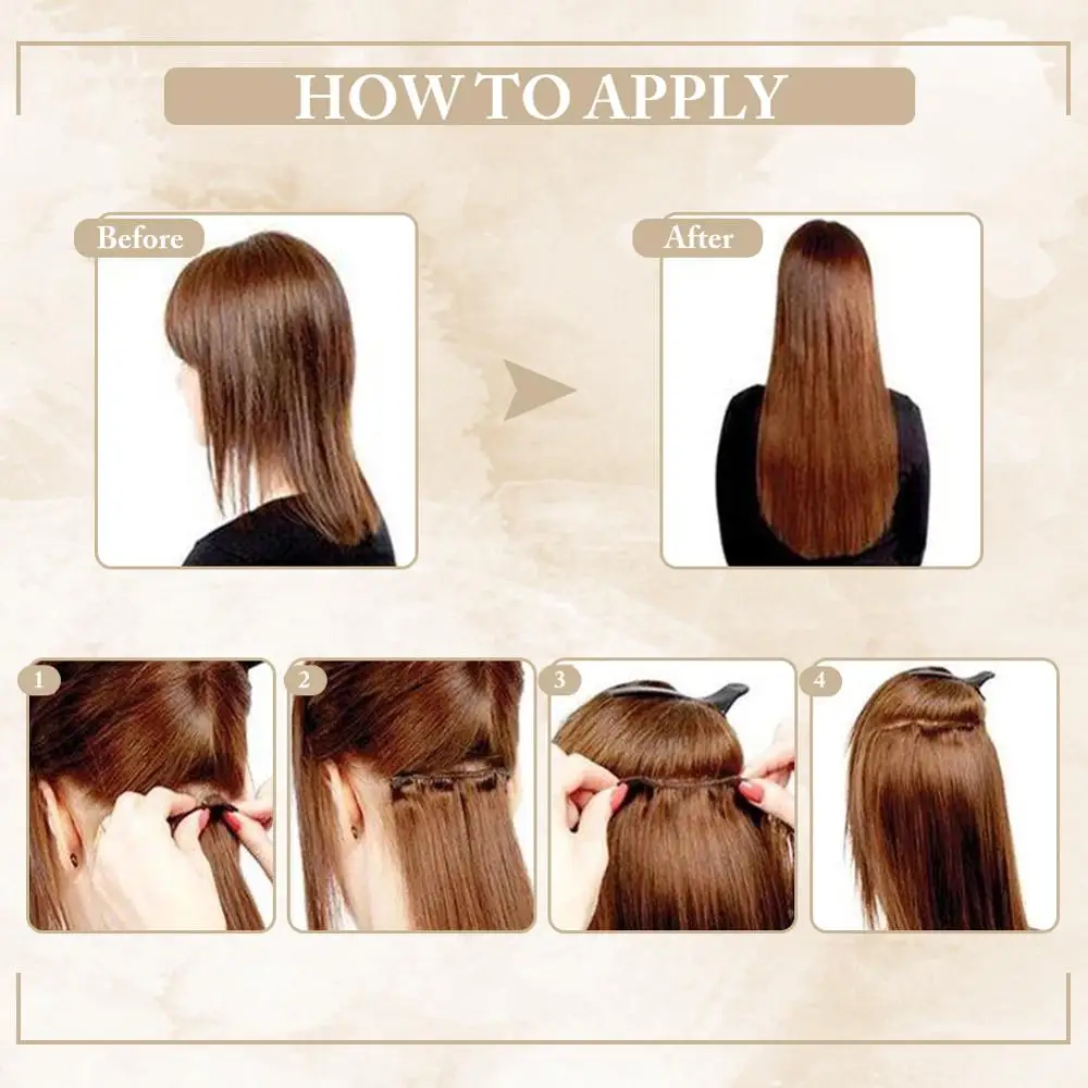 VeSunny натуральные волосы для наращивания 7 шт. 120 г балаяж коричневый