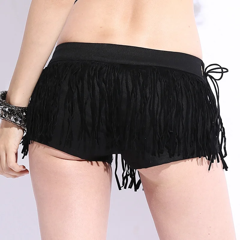 

2020 New Arrival Female Fashion Sexy Summer Women Denim Low Waists Hole Tassels Solid Hot Night Club Sexy Denim Shorts