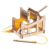 diy painting assembly traditional wooden weaving loom craft yarn hand knitting machine kids educational creative toy gifts