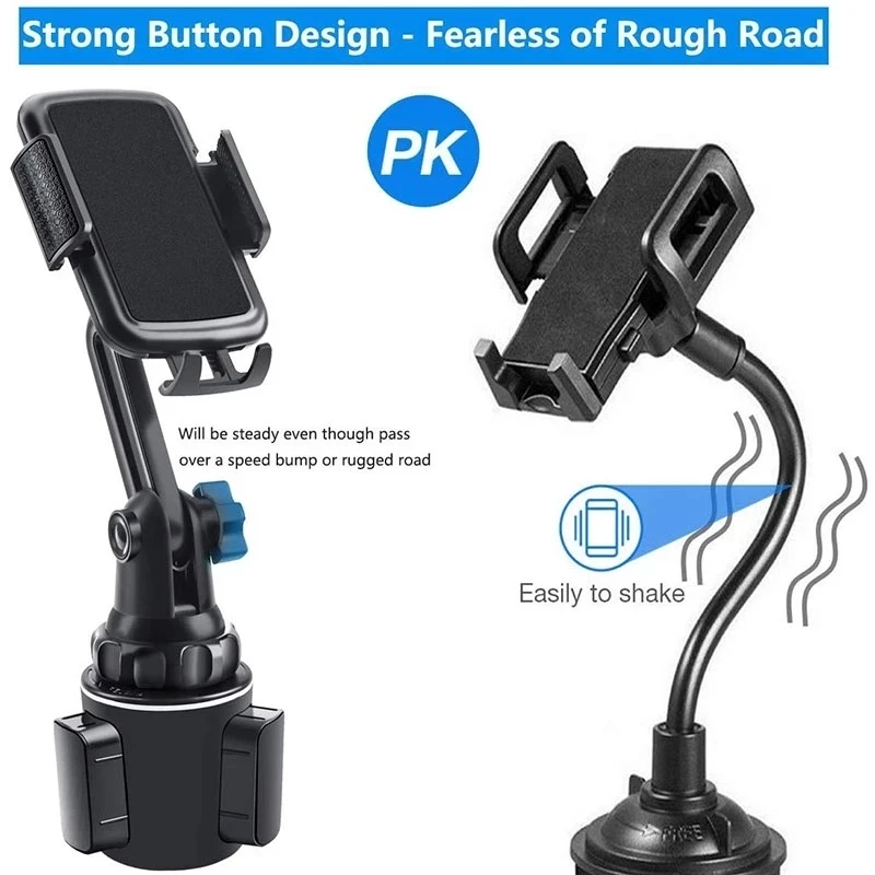 360 ° rotating car cup holder cellphone mount stand for mobile cell phones adjustable car cup phone mount for huawei samsung free global shipping