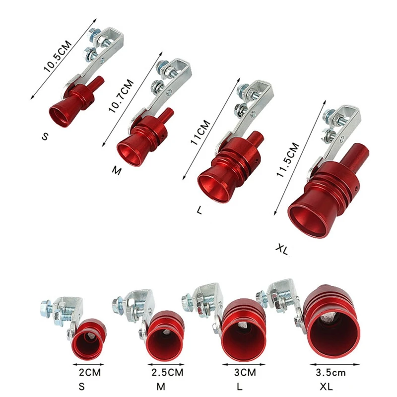 

M C 1Pc Universal Motorbike Car Exhaust Turbo Simulation Whistle Pipe Sound Muffler Blow Off Valve Simulator Whistler