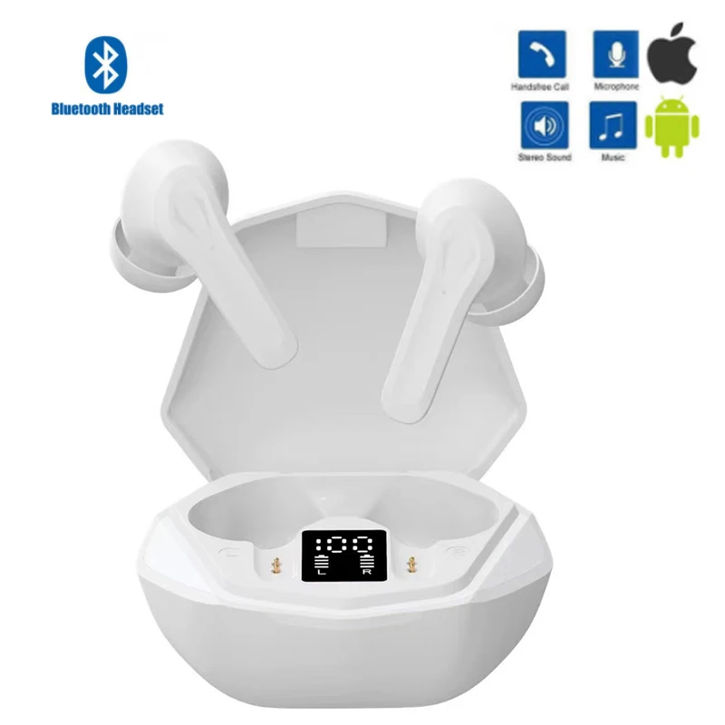 

2021 TWS беспроводные Bluetooth-совместимые наушники 5,0, сенсорное управление, стереогарнитура 9D с микрофоном, спортивные водонепроницаемые наушни...