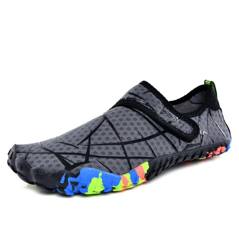 Водные виды спорта Fivefingers обувь для плавания на ногах походный кемпинг езда рыболовный светильник Нескользящая быстросохнущая низкая помощь пляжная обувь дешево - Color: Light Grey