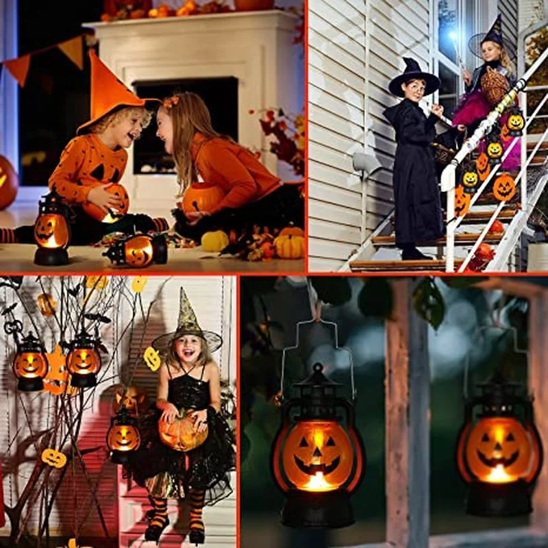 LED Halloween Pumpkin Lantern Decor Props Creative Holiday Bar Party Light Oil Lamp | Дом и сад