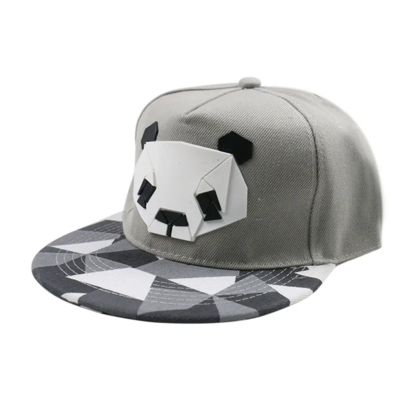 Плоская шапка в стиле хип хоп с мультипликационным принтом панды крутая модная