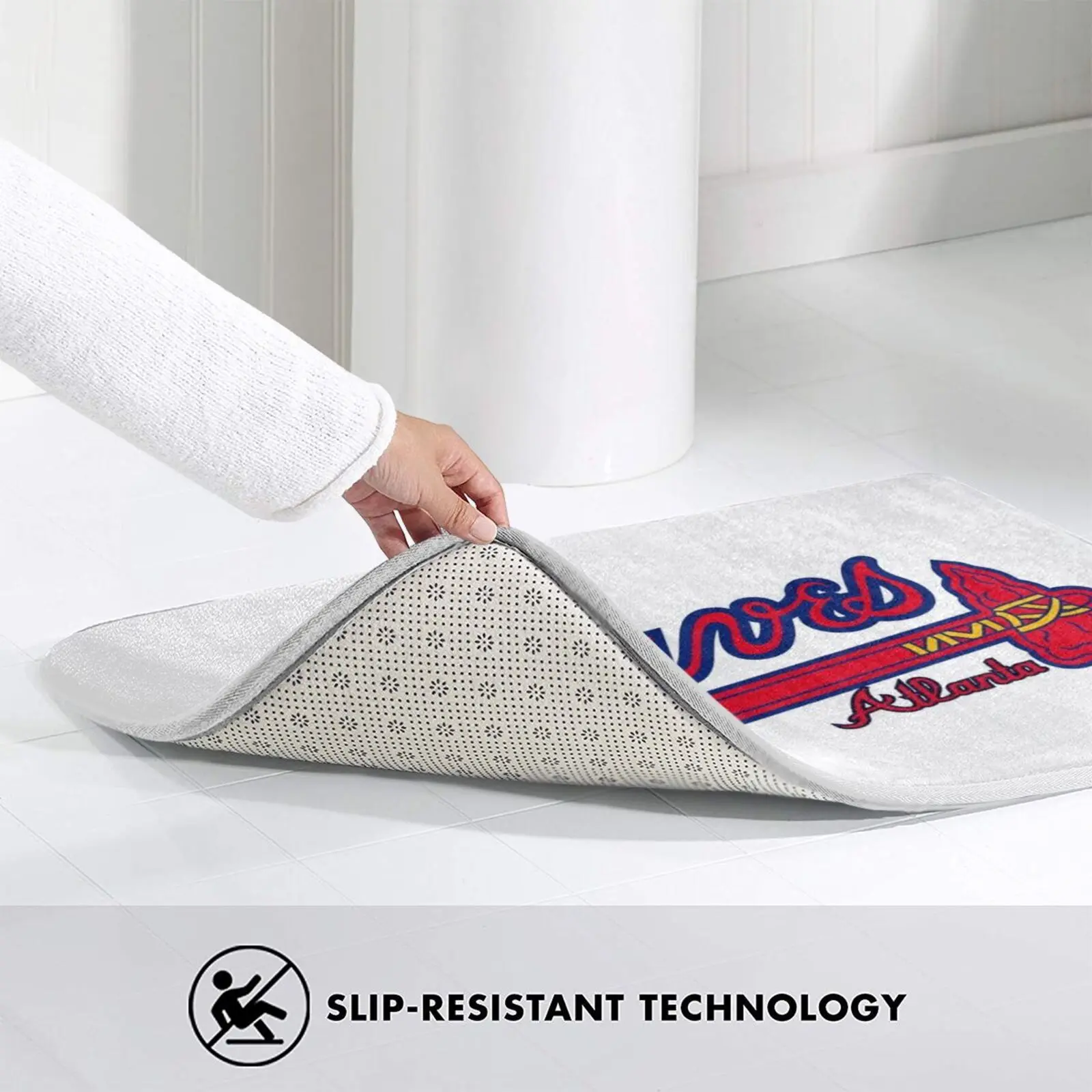 Выдерживает Атланта коврик ковер анти скольжение Спальня входная дверь Бейсбол