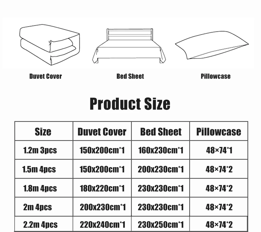 3/4 шт. набор простыней и пододеяльников | Дом сад