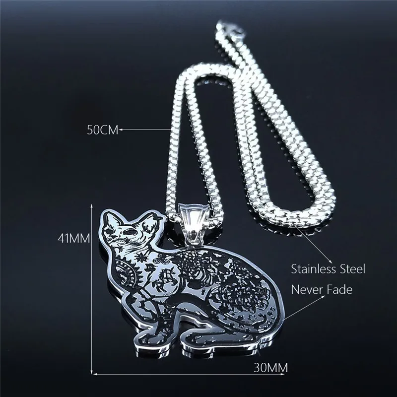 

Canadian Hairless Stainless Steel Necklace Chain Silver Color Pendant Necklace Jewelry joyeria acero inoxidable N4081S02