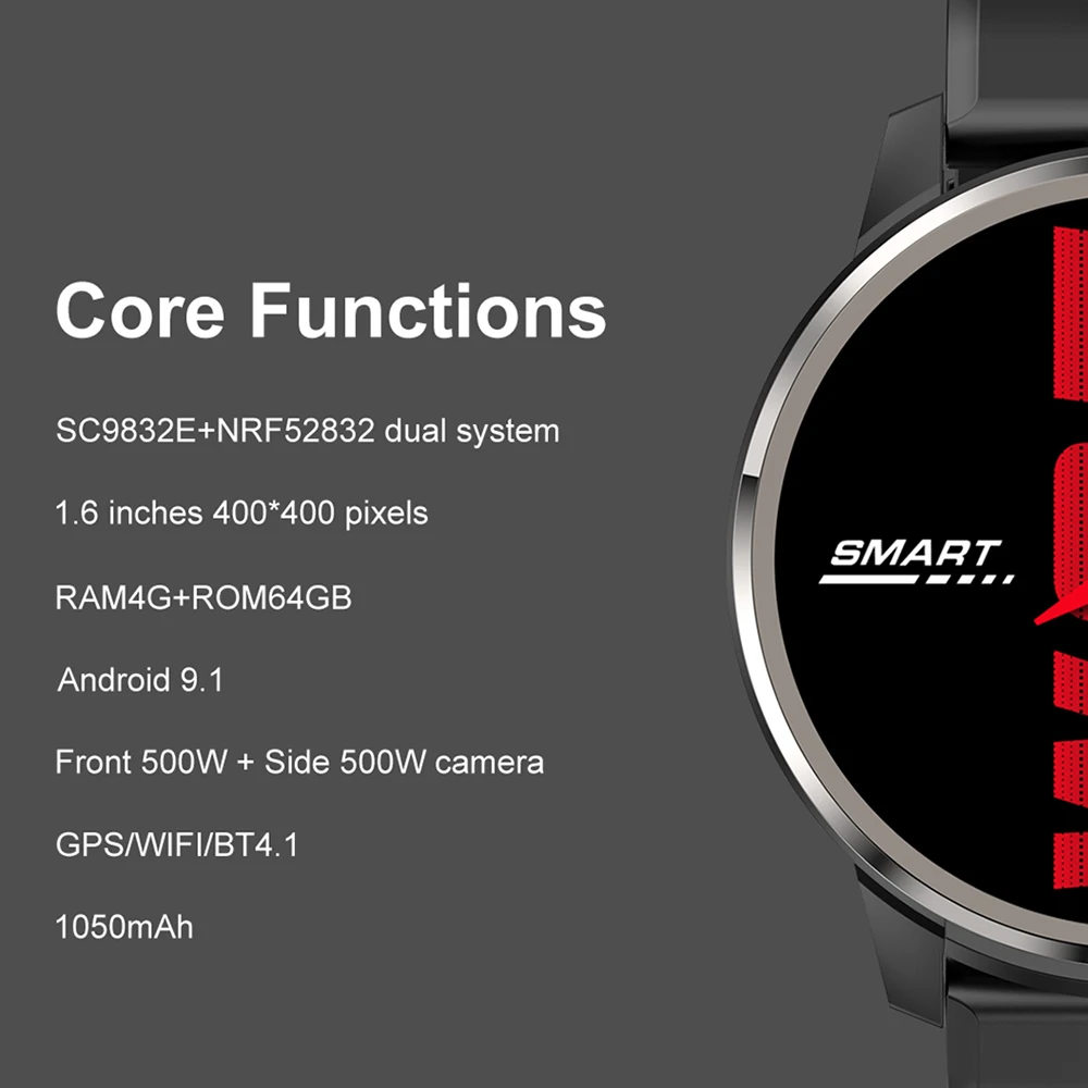 Смарт-часы DM30 4G ОЗУ 1/4 ГБ ПЗУ 16/64 Android 1050 GPS Wi-Fi | Электроника
