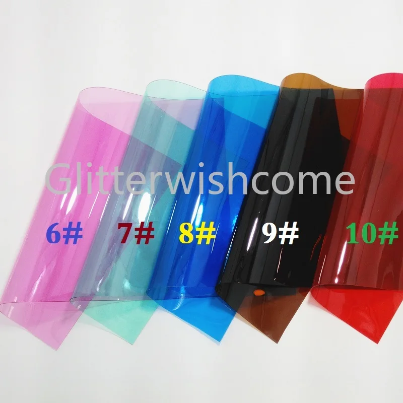 Glitterwishcome 30X134CM Mini Roll Vinyl For Bows See Through PVC Leather 0.8MM Faux for GM371 | Дом и сад