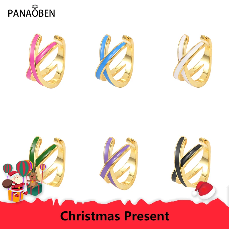 

Женские серебряные серьги-клипсы с эмалью