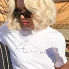 Женская футболка с надписью для влюбленных, женская футболка в стиле Харадзюку, Повседневная забавная футболка, женский топ для девушек, модная футболка с графическим принтом для женщин