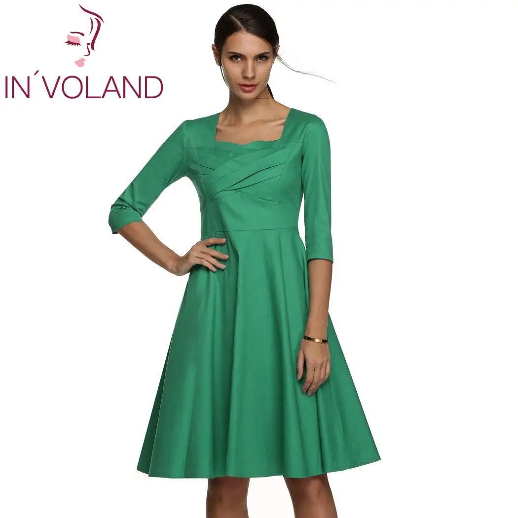 Женское винтажное элегантное платье Повседневные Вечерние платья в горошек с