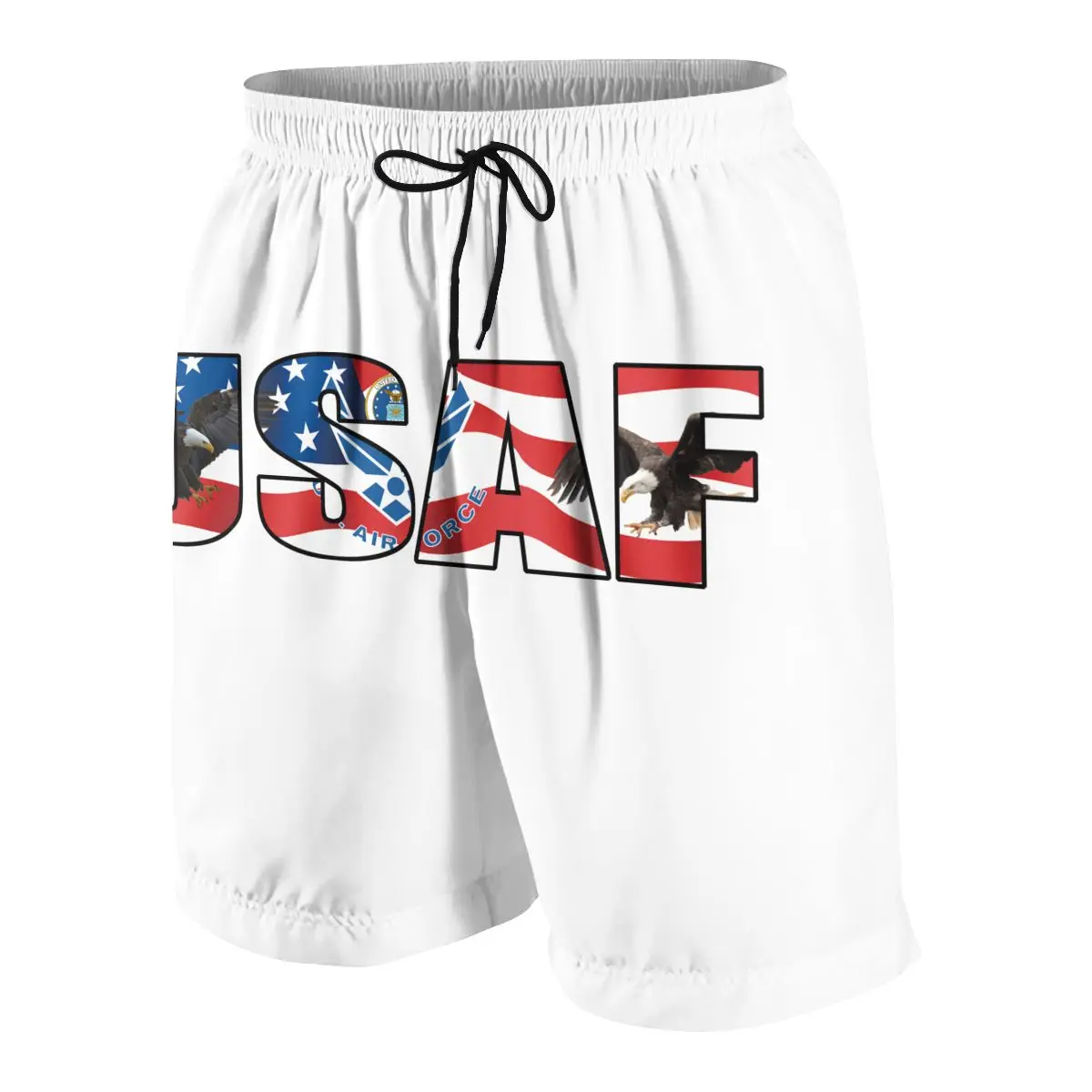 

United States Air Force American Flag Eagle Youngsters Summer Short Pants 2021 Casual Beach Shorts Body Fitness