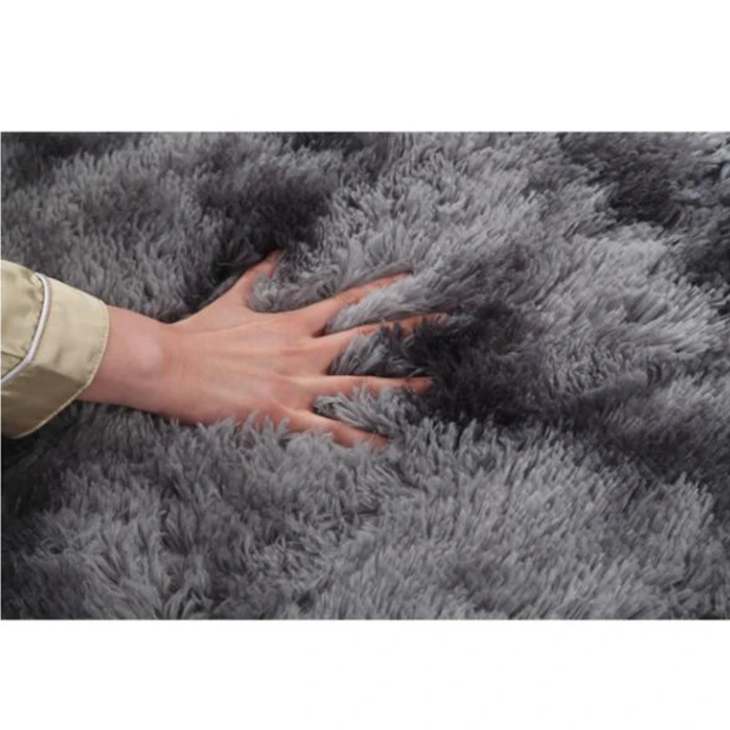 Сплошной ворс плюшевый ковер коврики для гостиной спальни противоскользящие