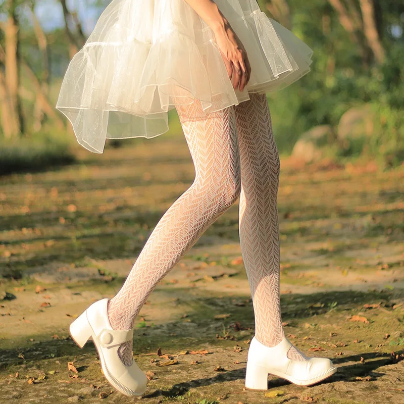 

Новинка 2021, ажурные носки пшеницы в сеточку, Лолита, колготки, полые трусики, женские милые блестящие колготки в сеточку Лолита