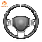 MEWANT черный PU углеродного волокна ручной шить чехол рулевого колеса автомобиля для Suzuki Swift Sport 2012 2013 2014 2015 2016-2017 Vitara S