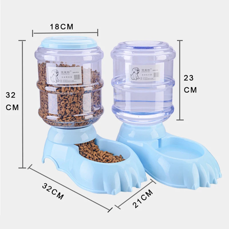 3.8L Полноавтоматическая Pet кормушка для собак кошек корма чаша бутылка воды