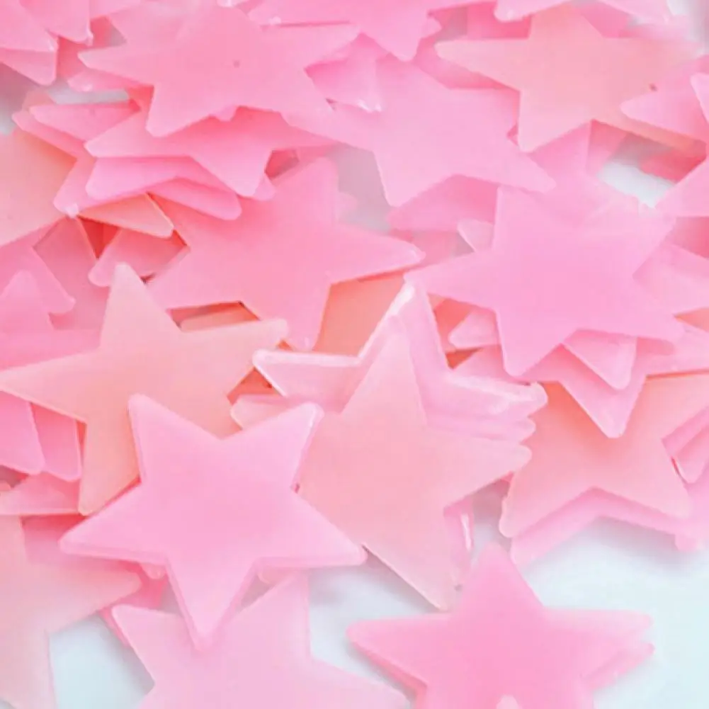 

100/40Pcs 3D Glow in the Dark Stars Moon Ceiling Wall Stickers Cute Kids Room Bedroom Living Home Environmental Decoration