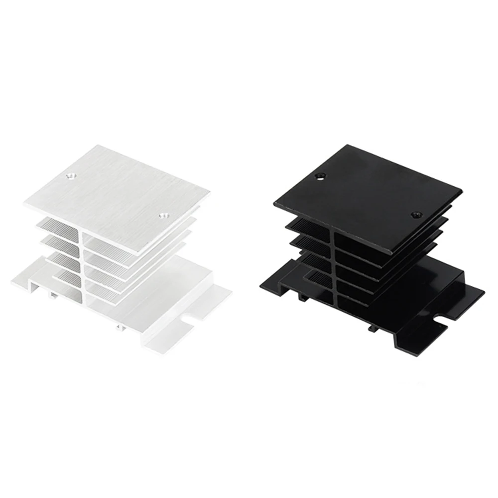 1Pcs SSR10-40A Single Phase Solid State Relay Aluminum Heat Sink Dissipation Radiator |