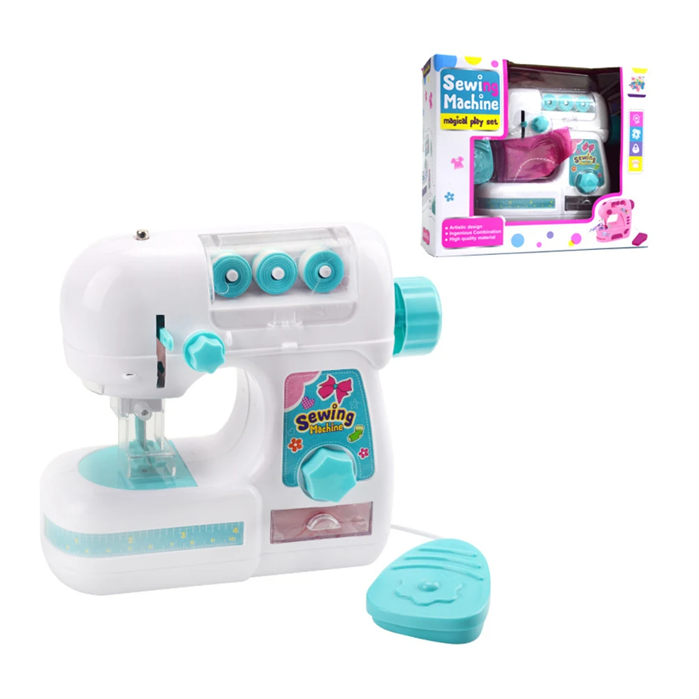

Kids Simulation Sewing Machine Toy Mini Furniture Toy Educational Learning Design Clothing Toys Creative Gifts For Girl Children