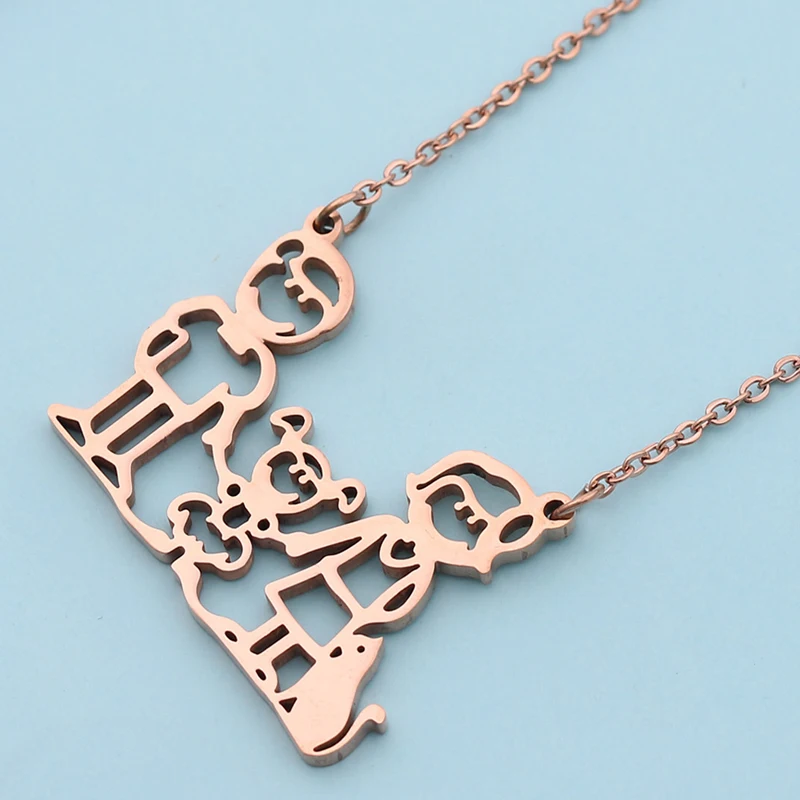 Новый продукт семья из трех ожерелий девушка и кошка ювелирные изделия для члена