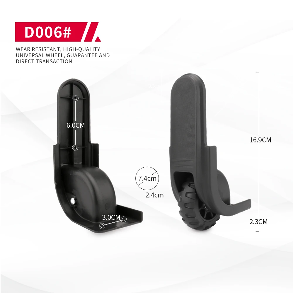 DiLong D006 Wheels Trolley Replacement Accessories Roller Screws Durable Silent Wear-resistant Non-slip Practical Rubber Casters