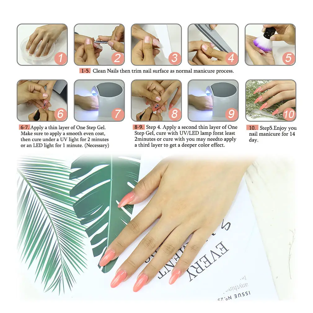 Elite99 60ml One Step UV Gel Polish 3 In 1 Nail Art Color Varnish No Need Top Base Coat Soak Off Hybrid Gellak | Красота и здоровье