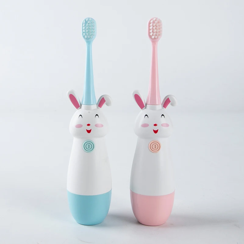 Hot Children Electric Toothbrush Cartoon Pattern Kids with Soft Replacement Head