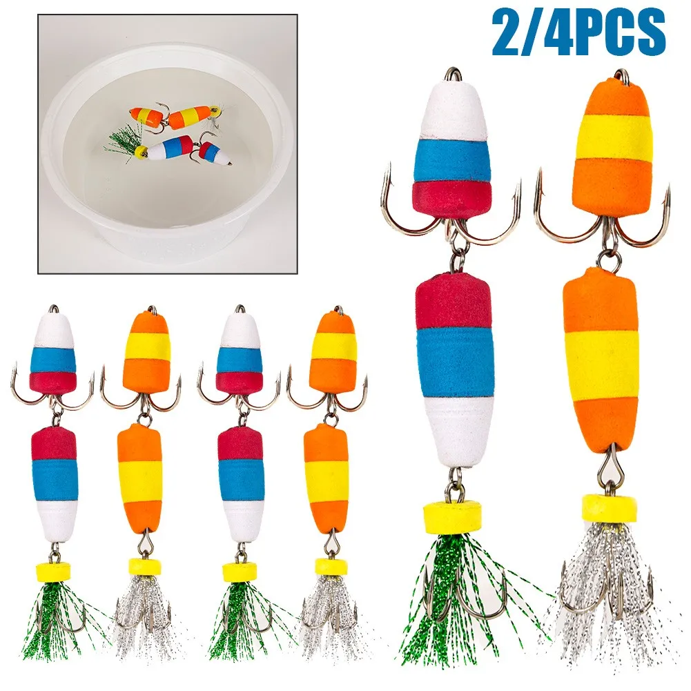 2 / 4 шт. мандула плавающий джиг приманки рыболовные Zanderkiller Судак Щука EVA пены губки