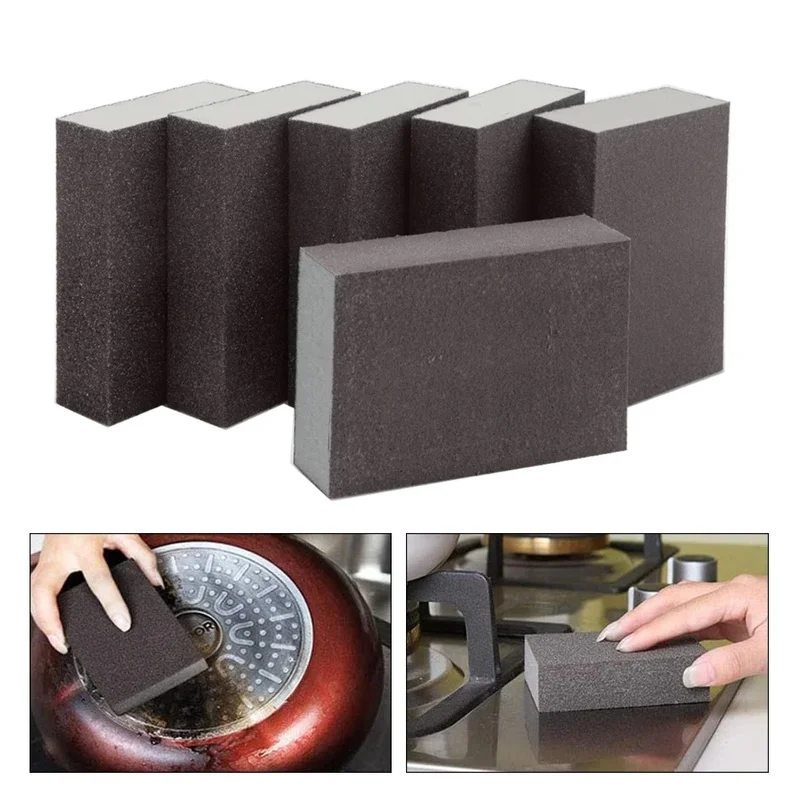 

Brown Emery Sponge Dishwashing Brush Eraser for Kitchen Pot Except Rust Bathroom Cleaning Kitchen Accessory Items Cleaning Tools