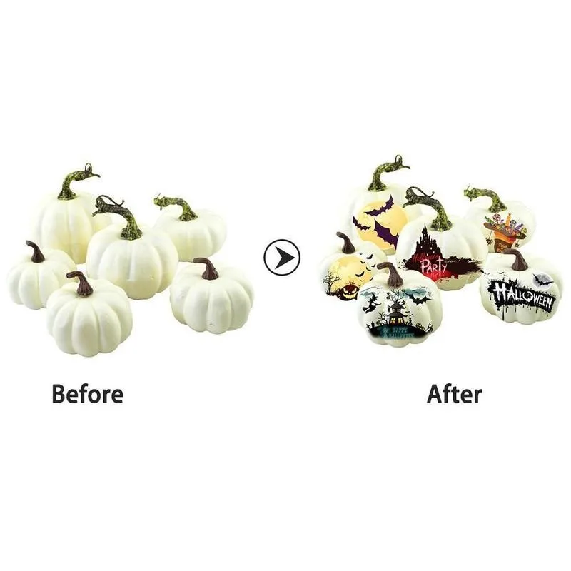 

1/6/12Pcs Pumpkin Halloween Parties Foam Artificial Parties Pumpkins Home Simulation Fake Decoration Ornament Bar DIY Fruit O2G0