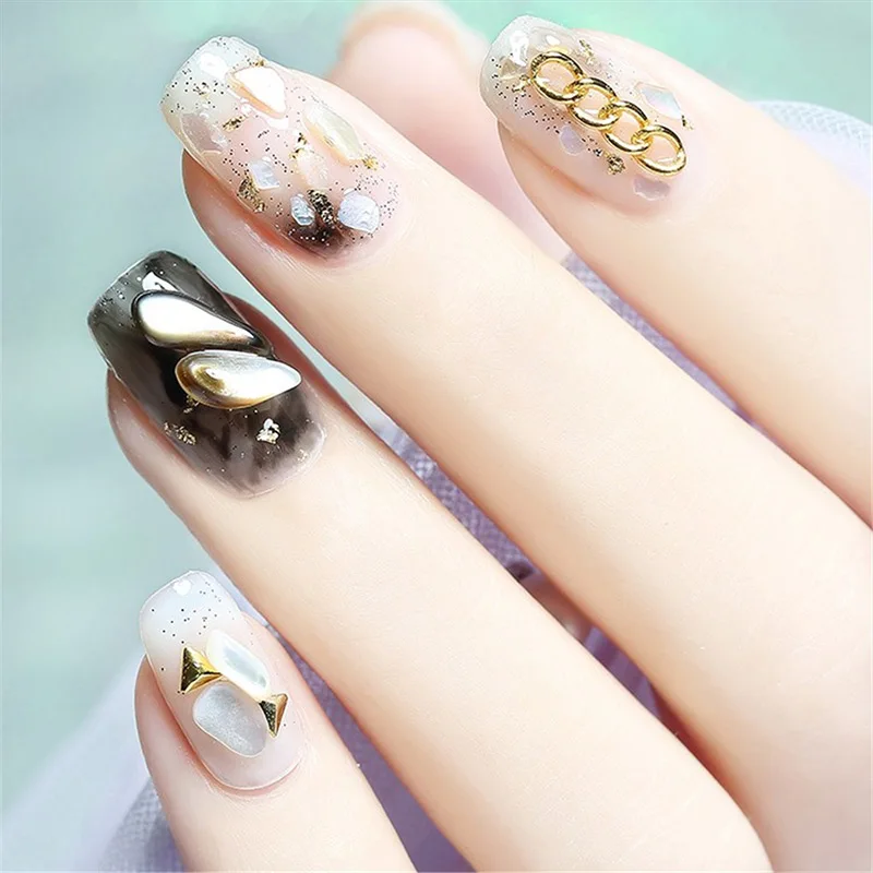 3D ракушки для ногтевого дизайна фрагменты маникюрный декор самодельные наклейки