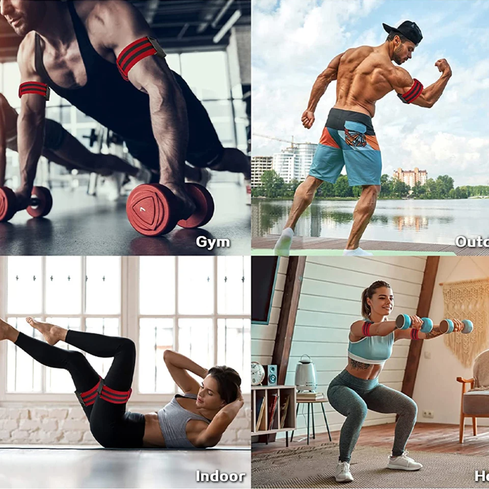 Тренировочные ленты CoolFit BFR для фитнеса тренировочные мышц рук и ног тренажерный