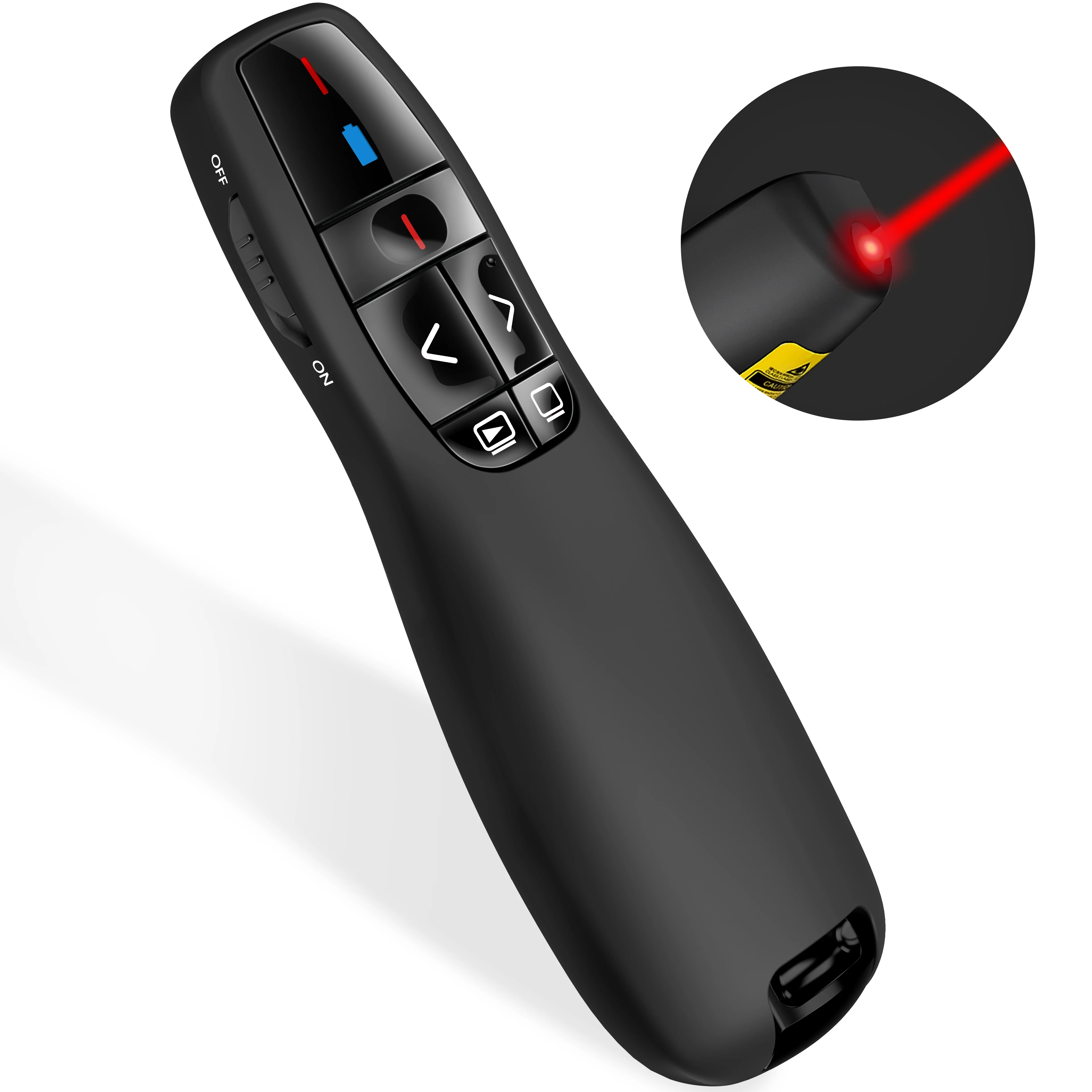 

Wireless Presenter RF 2.4GHz USB Presentation Remote Control With Red Laser Presentation Clicker for PowerPoint Keynote/PPT/Mac