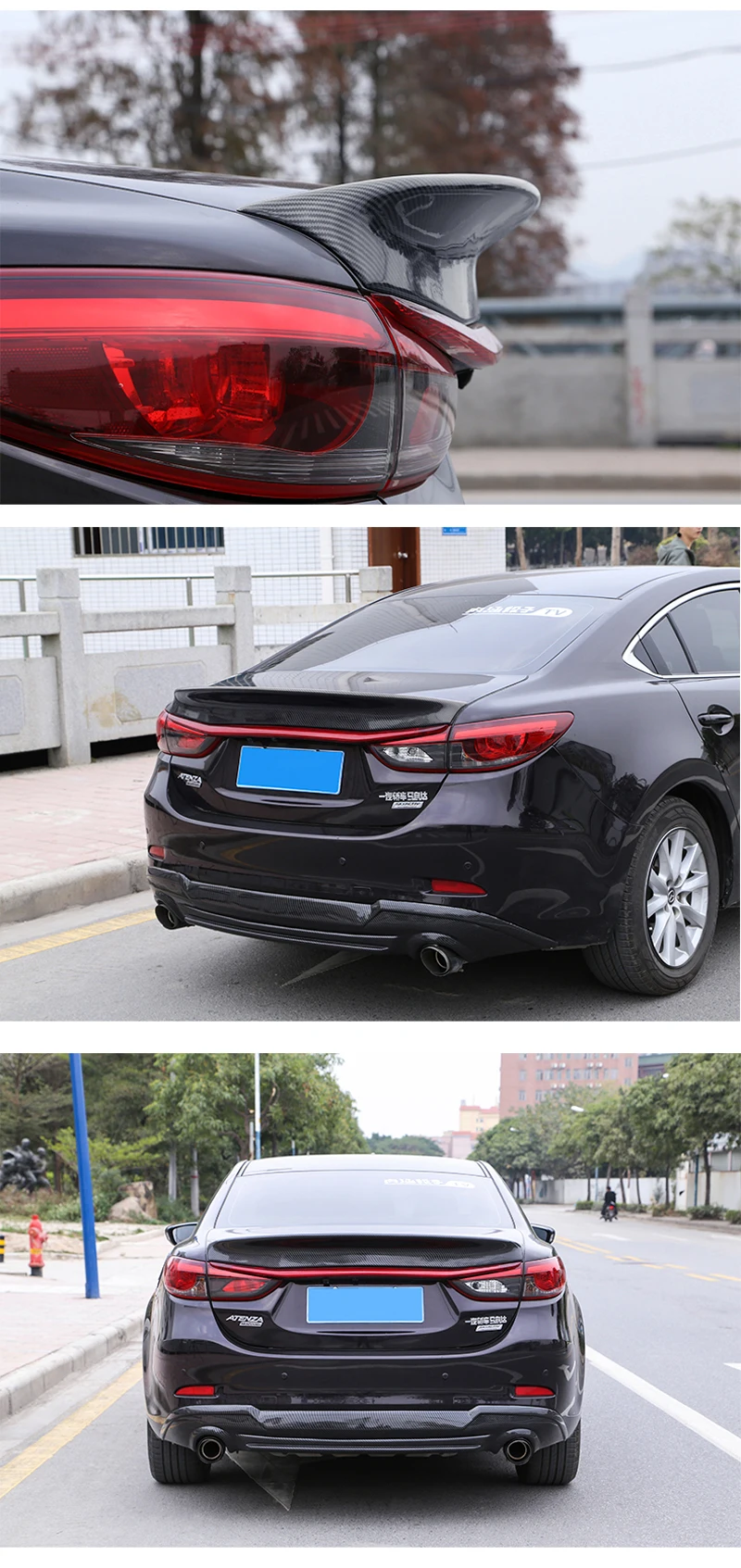Для Mazda 6 спойлер Atenza углеродного волокна заднего крыла задний спойлер