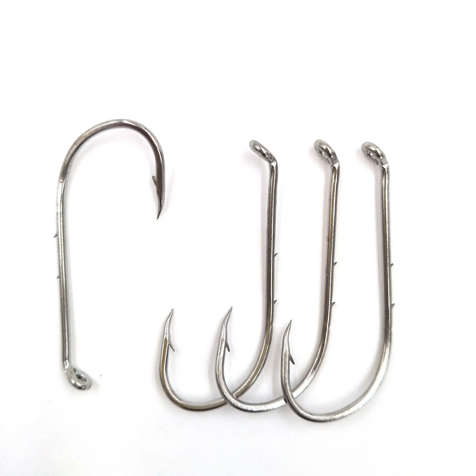 

30pcs High Carbon Steel 9292 Baitholder Shank Barbed Fishing Hooks Trout Salmon Worm Fishooks Size 1# 2# 1/0 2/0