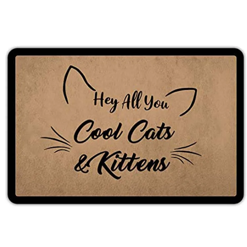 

Коврик для входной двери, коврик для входной двери, стильные кошки и котята, декоративный внутренний и наружный коврик