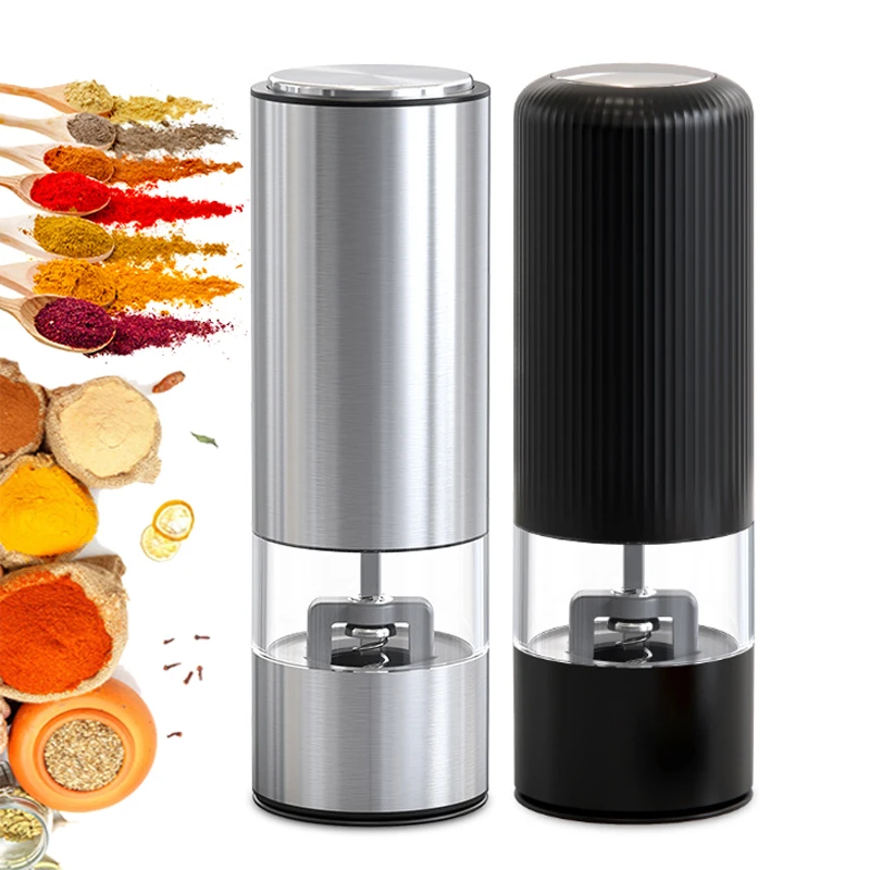 

Electric Automatic Mill Pepper and Salt Grinder LED Light Peper Spice Grinders Seasoning Grinding Mill Kitchen Cooking Tools