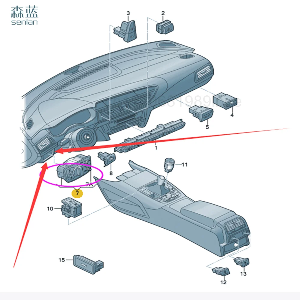 

4g0 941 531 e Headlamp Switch For Audi A6l C7 Headlamp Switch Automobile Switch 4g0 941 531e 4g0941531e