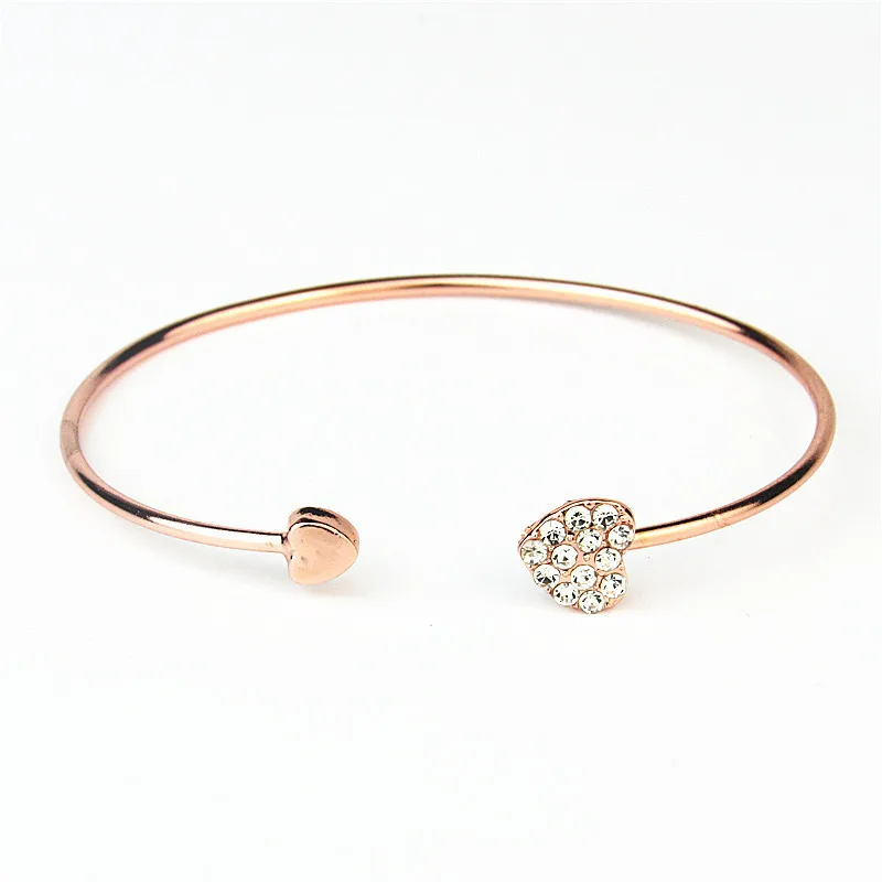 Лидер продаж модные регулируемые браслеты с голограммой в виде двойного сердца