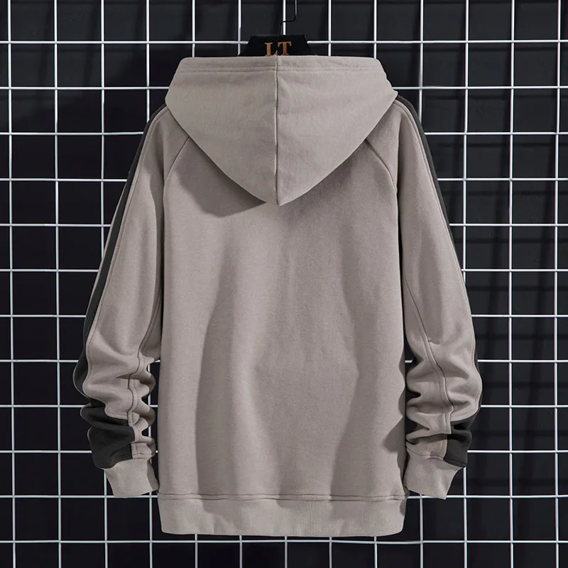 

2021 spring and autumn men's new hooded bottom shirt men's Korean fashion long-sleeved men's wear 2093