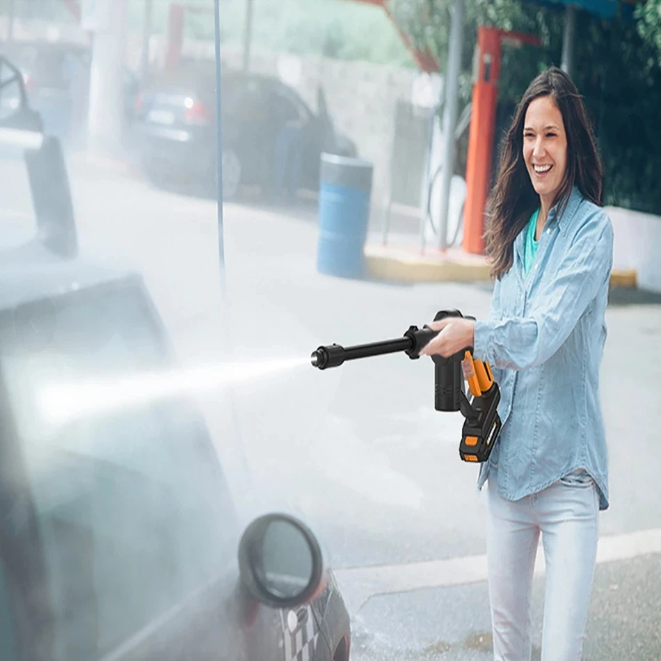 Цена Беспроводное устройство для мойки автомобиля, портативный насос высокого давления для мойки автомобиля с литиевым аккумулятором, устройст...