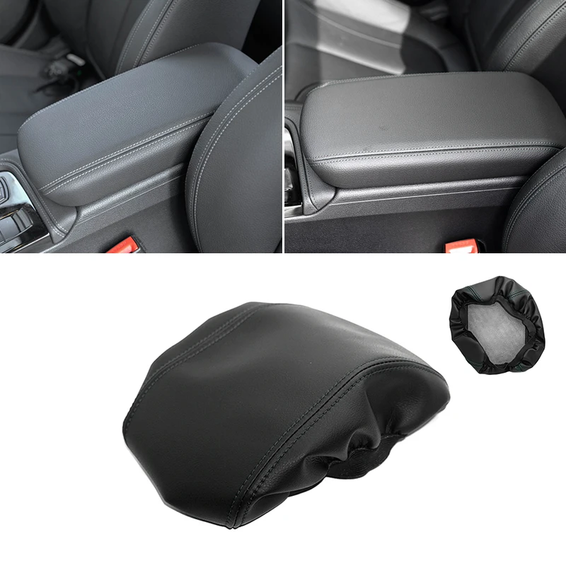 Armrest Leather Cover For BMW 1 Series F20 2016 2017 2018 2019 2020 Car Center Control Armrest Box Elastic Band Cover Trim